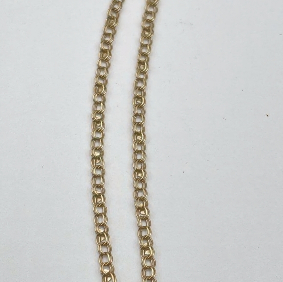 10k Yellow Gold Retro Heart Mirror Bracelet. 8" - Picture 11 of 15